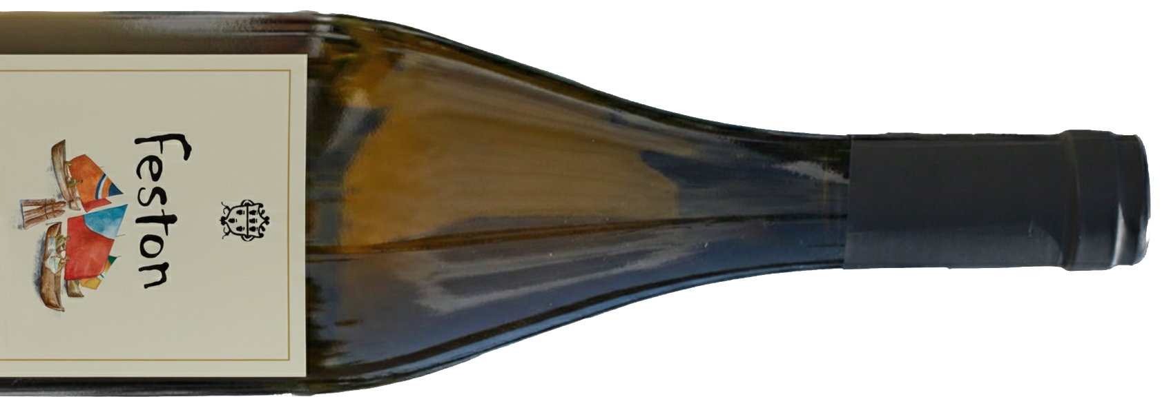 bottiglia feston trasparenza orizzontale